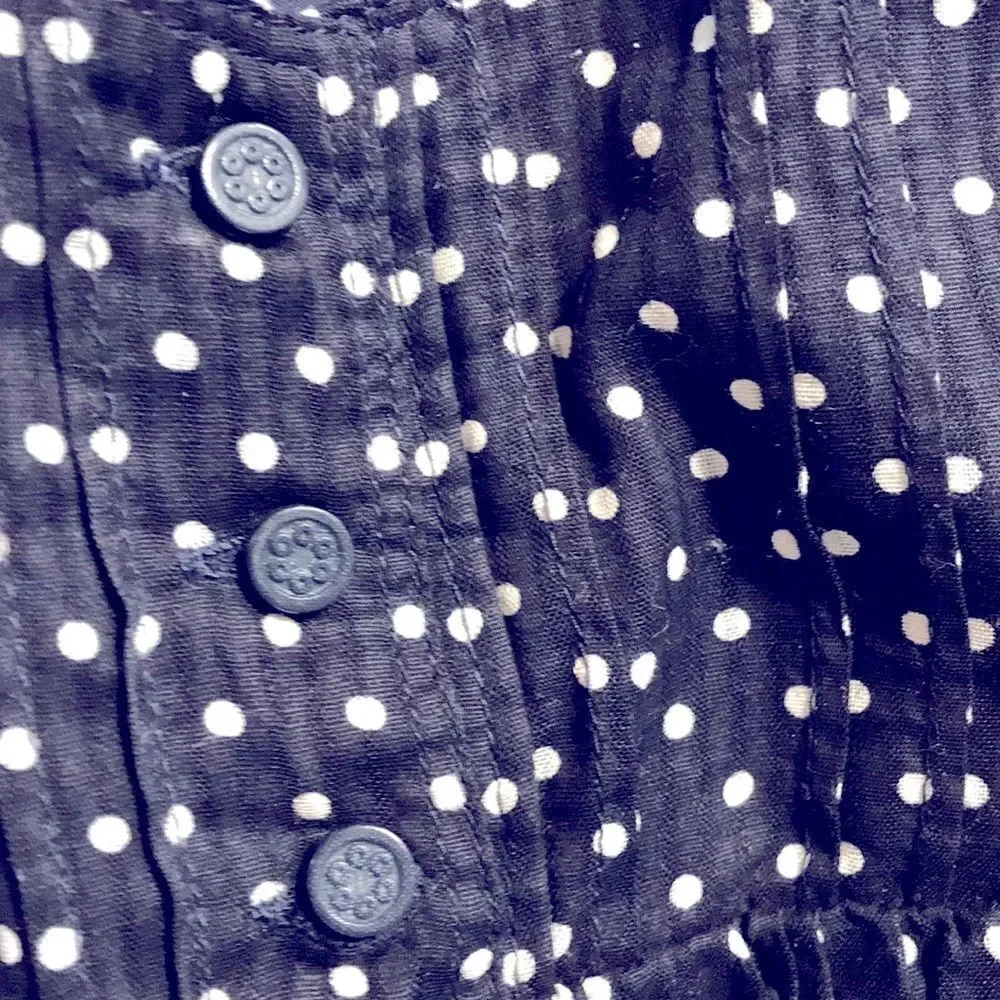 Gap blue sleeveless dress with pretty white dots